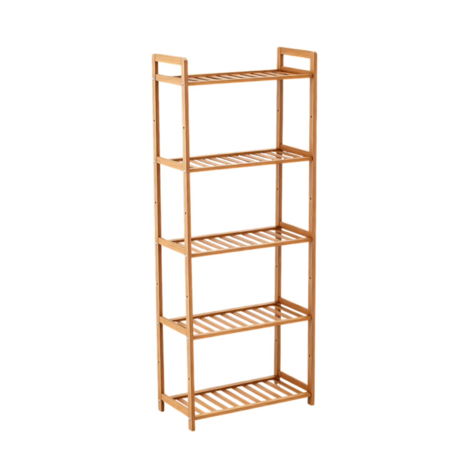 Regał Bambusowy 5-Poziomowy 68 x 25 x 128 cm, pakiet 5 sztuk - Elektronika i akcesoria