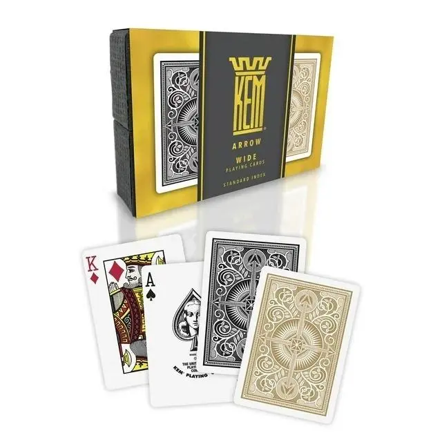 Karty Poker zestaw czarno-złote - Gry