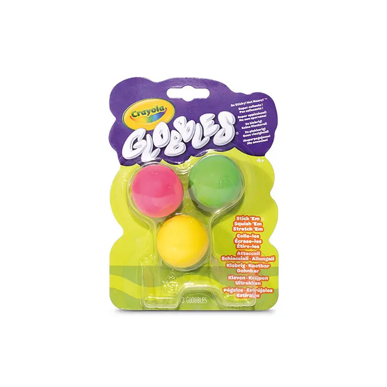 Crayola Kulki gniotki antystresowe do rzucania niebrudzące Globbles 3szt. 3+ (2 wzory) - Zabawki