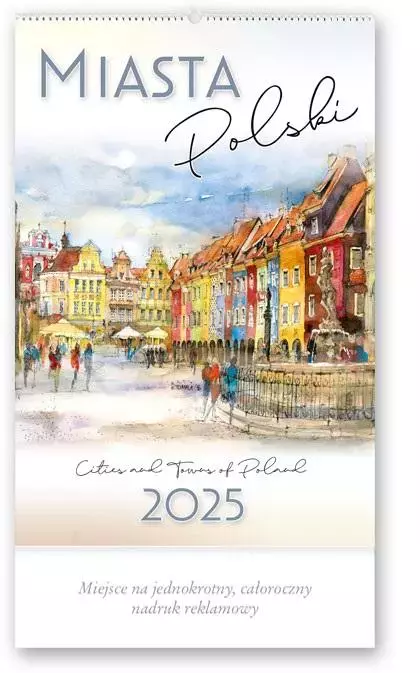 Kalendarz 2025 Reklamowy Miasta Polski - Książki