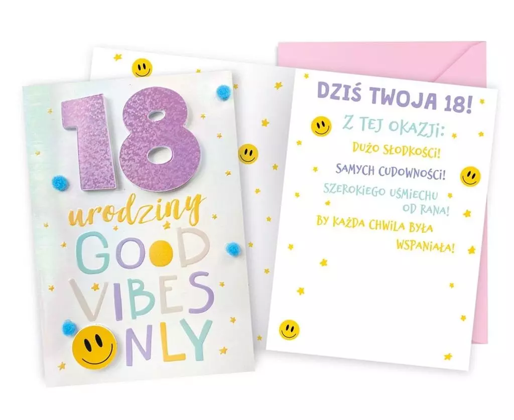 Karnet B6 Urodziny 18 - Papiernicze i szkolne