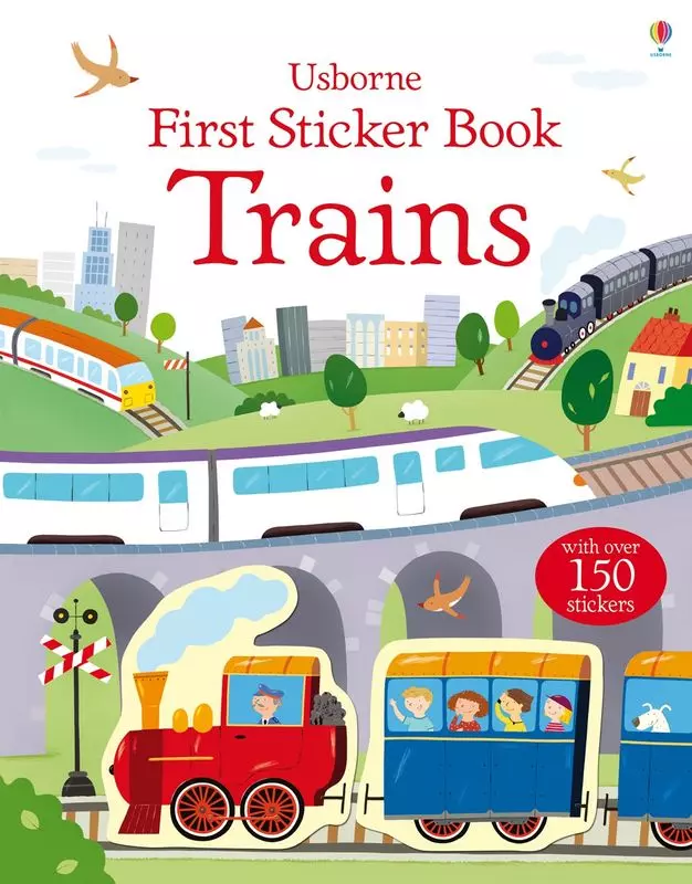 First Sticker Book Trains wer. angielska - Książki