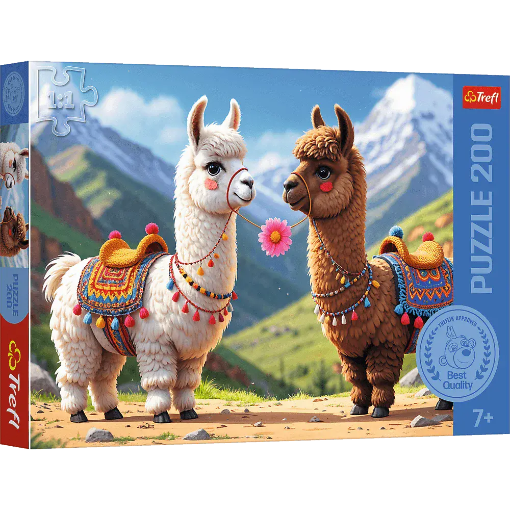 Puzzle 200 elementów. Kolorowe lamy - Puzzle