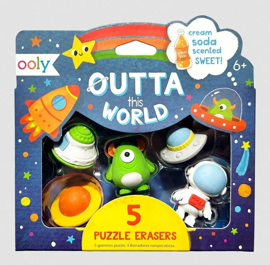 Pachnące Gumki Do Ścierania Kosmiczne Puzzle 5szt - Papiernicze i szkolne