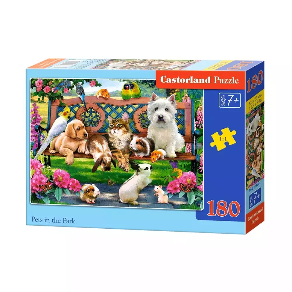 Puzzle 180 elementów. Zwierzęta w parku - Puzzle