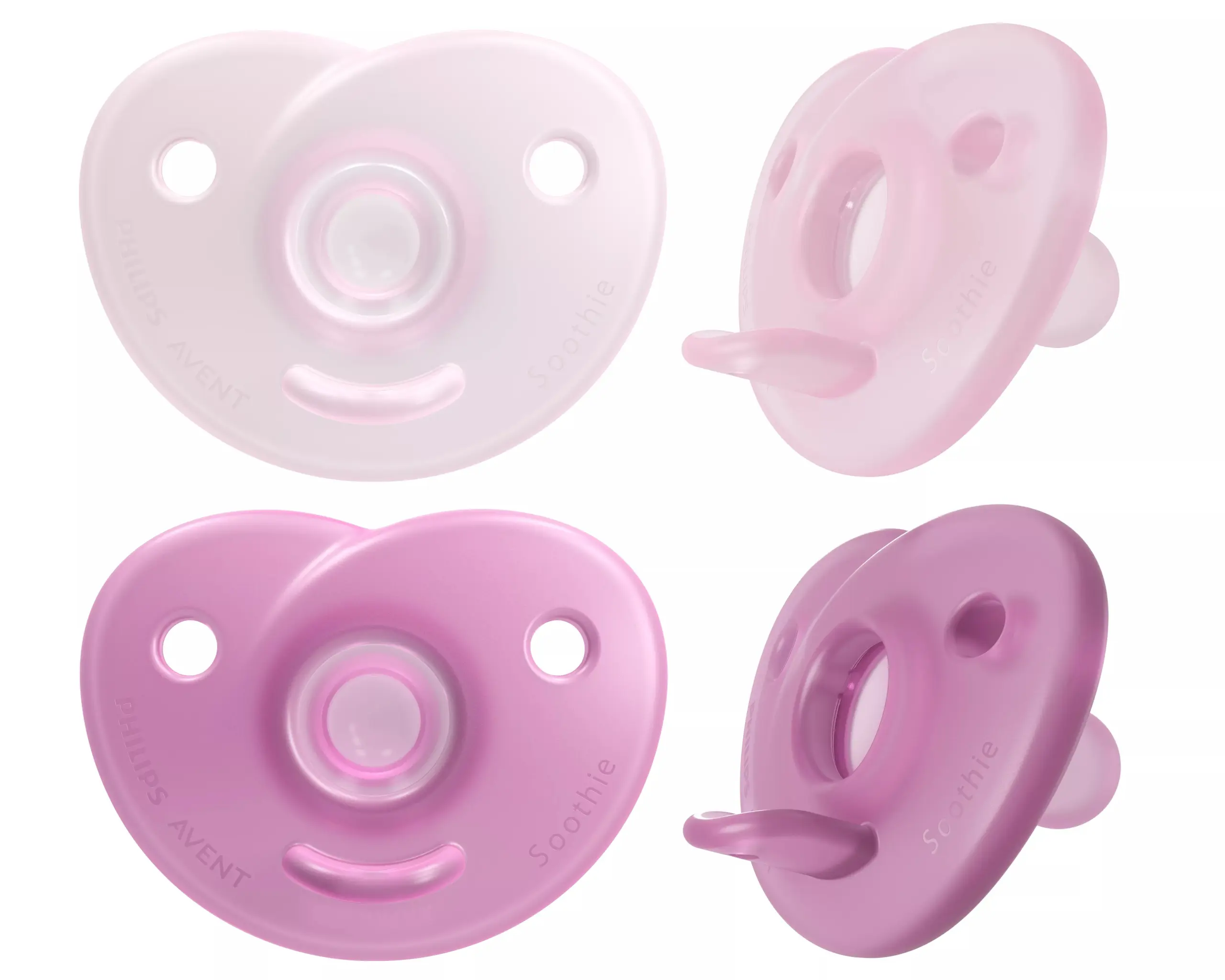 Smoczek Philips Avent ortodontyczny silikonowy różowy 0+, 2 szt. - Zabawki