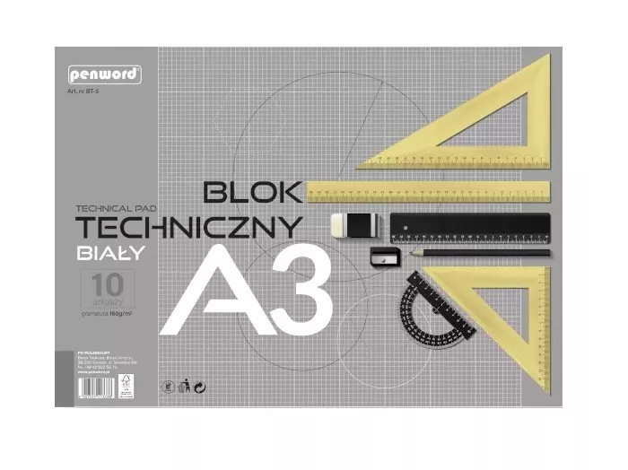 Blok techniczny A3 Penword - Papiernicze i szkolne