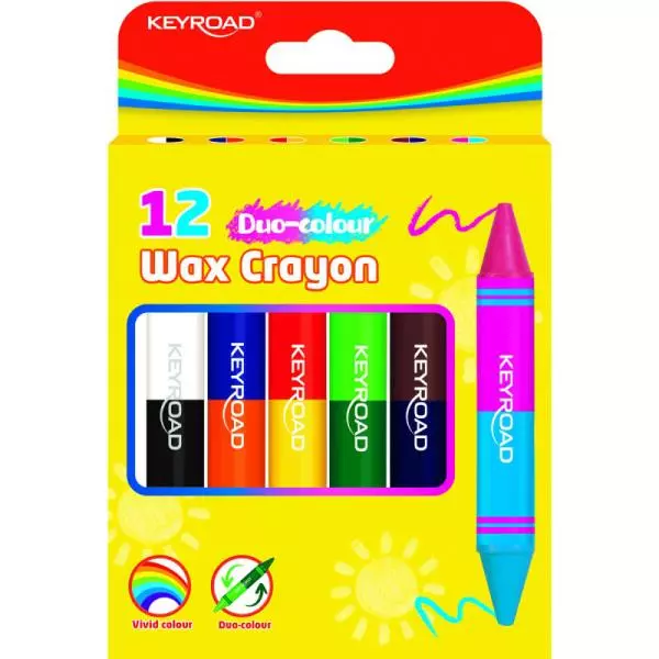 Kredki woskowe KEYROAD dwustronne 6 kolorów - Papiernicze i szkolne