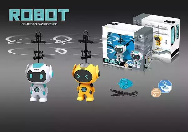 Robot latający na podczerwień, sterowany dłonią, kabel do ładowania USB   IR 534872 cena za 1 szt - Zabawki