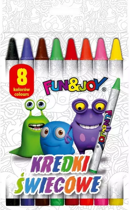 Kredki świecowe, 8 kolorów - Papiernicze i szkolne