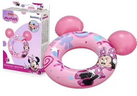 Koło do pływania z uszami Myszka Minnie 74x76cm - Zabawki