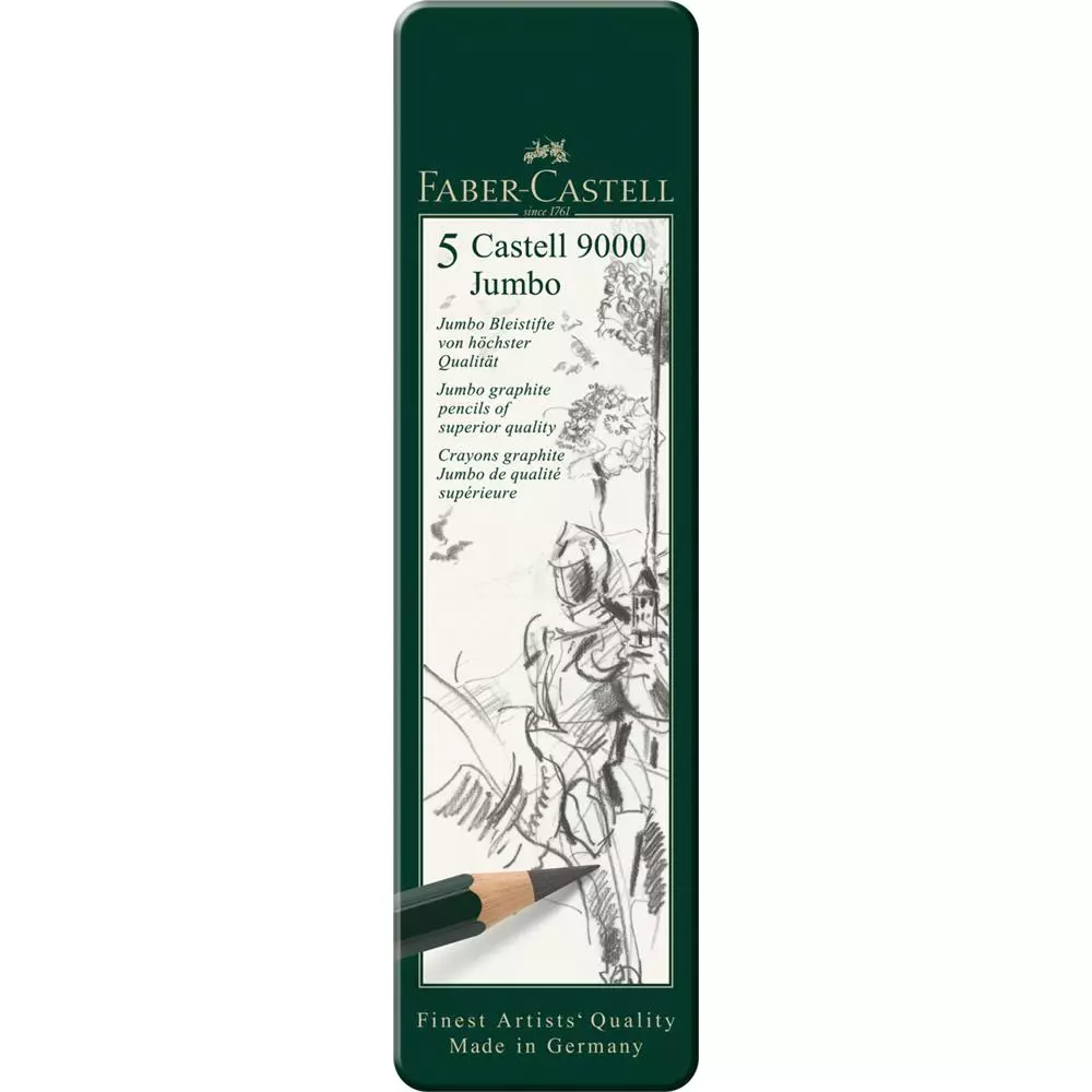 Zestaw ołówków jumbo Faber-Castell 9000 5 sztuk - Papiernicze i szkolne