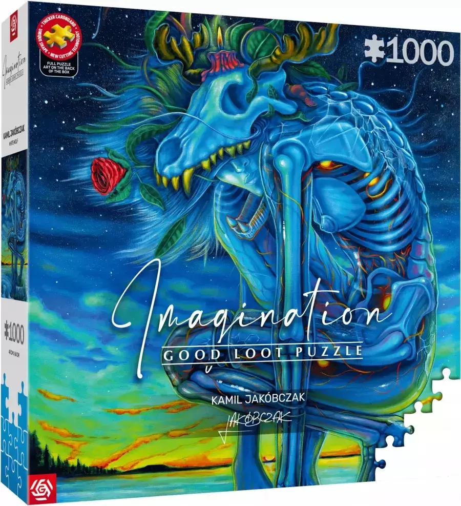 GOOD LOOT IMAGINATION PUZZLE KAMIL JAKÓBCZAK BIAŁY WILK WHITE WOLF 1000 EL. - Puzzle