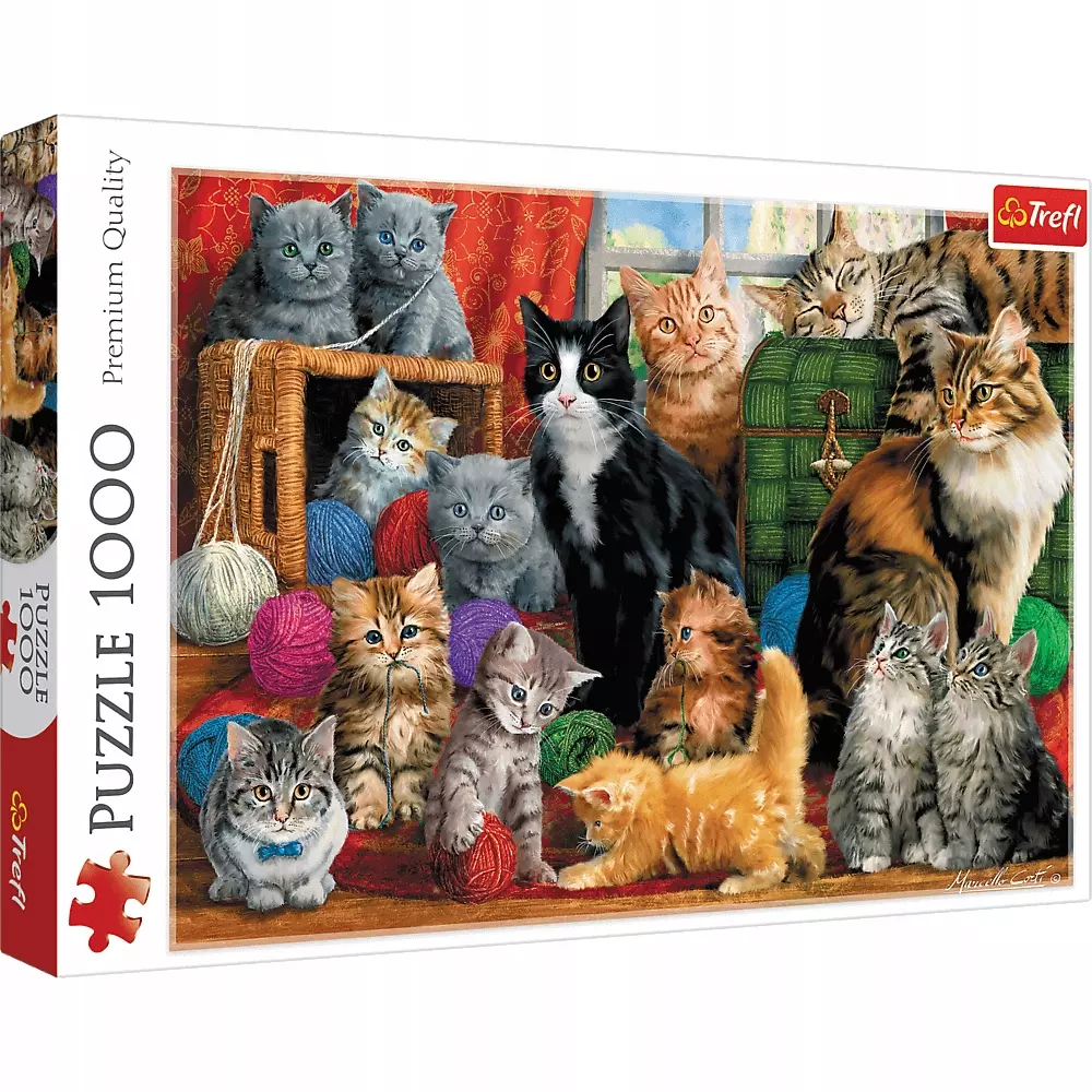 Puzzle 1000 elementów. Kocie spotkanie - Puzzle