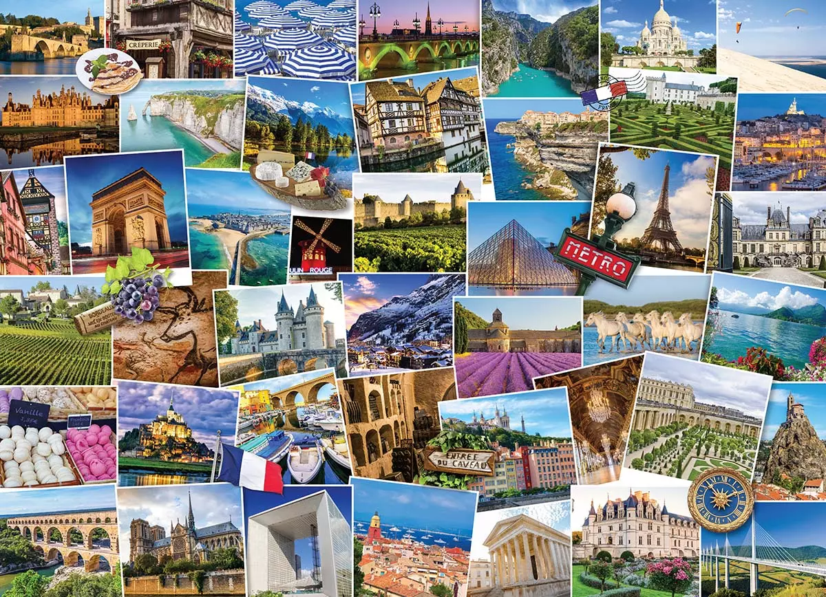 Puzzle 1000 elementów. Globtroter, Francja - Puzzle