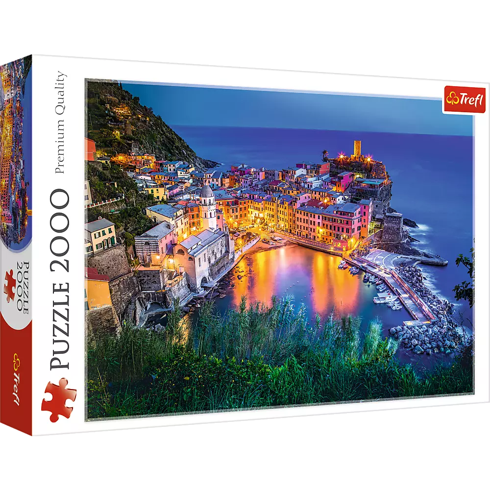 Puzzle 2000 elementów. Vernazza o zmroku - Puzzle