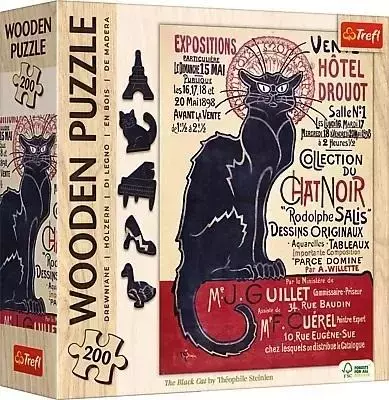 Puzzle 200 Drewniane Czarny Kot  20254 - Puzzle