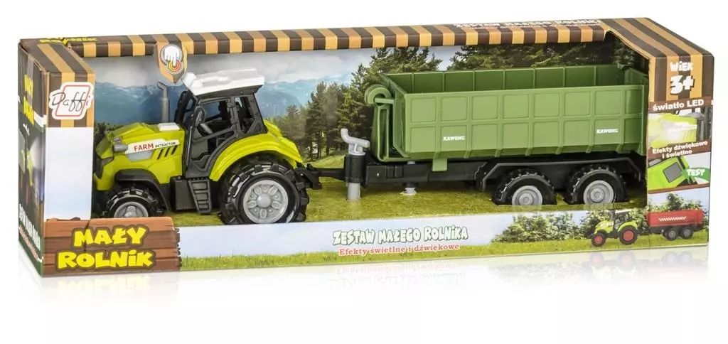 Traktor z przyczepą wywrotką rozdrabniacz - Zabawki