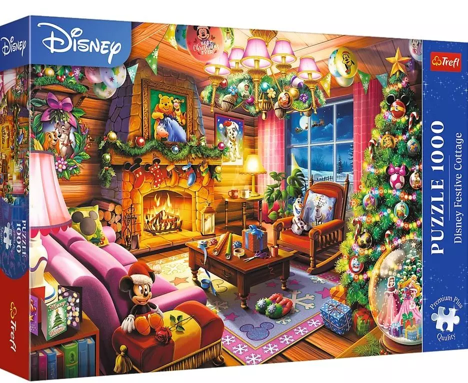 Puzzle 1000 Świąteczna chatka Disney TREFL - Puzzle