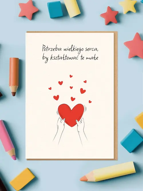 Kartka okolicznościowa Wielkie serce - Papiernicze i szkolne