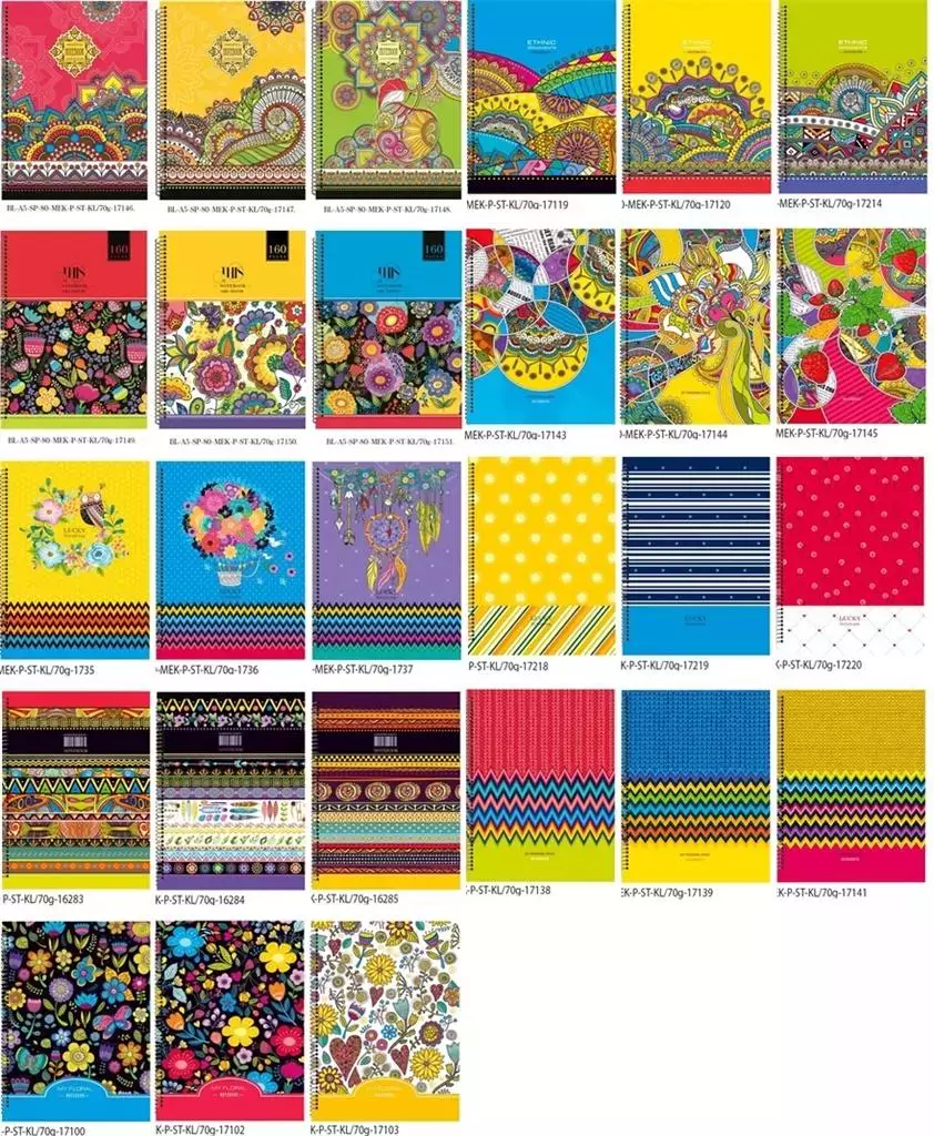 Kołonotatnik ozdobny 145x197/80K kratka FRESH - Papiernicze i szkolne