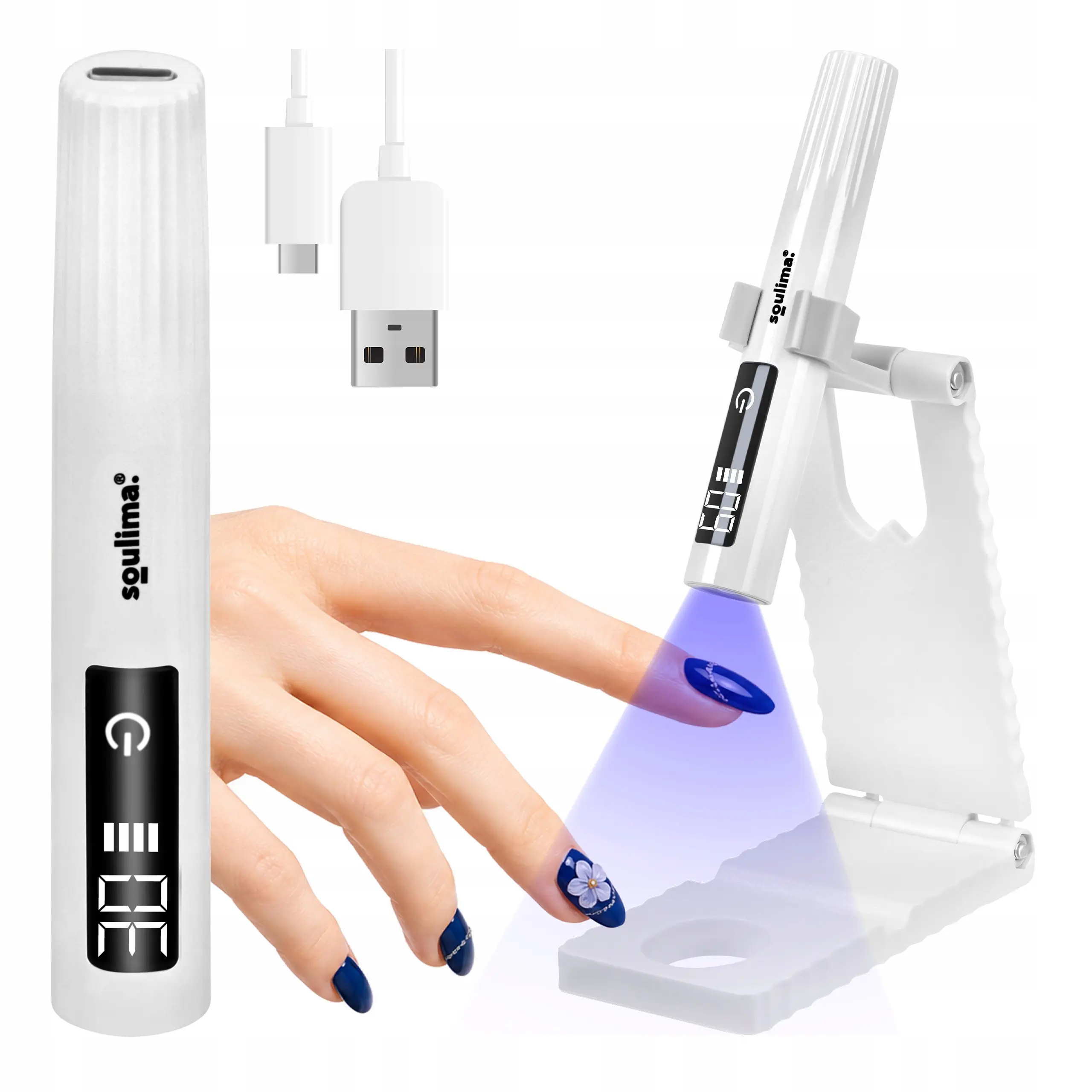 Lampa UV LED przenośna + holder Soulima - Elektronika i akcesoria