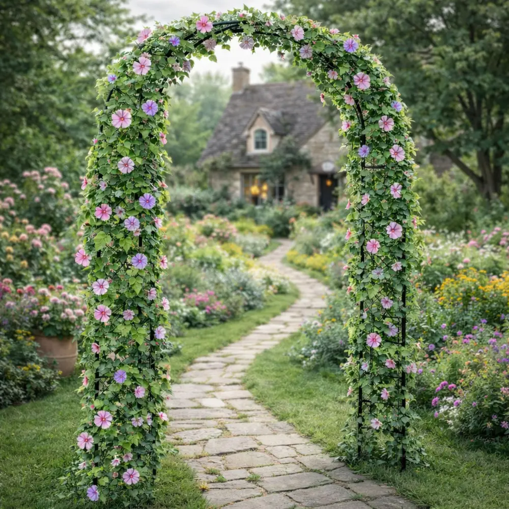 Pergola Ogrodowa Metalowa Na Rośliny Podpora Do Pnączy Łuk 240x140 cm - Elektronika i akcesoria
