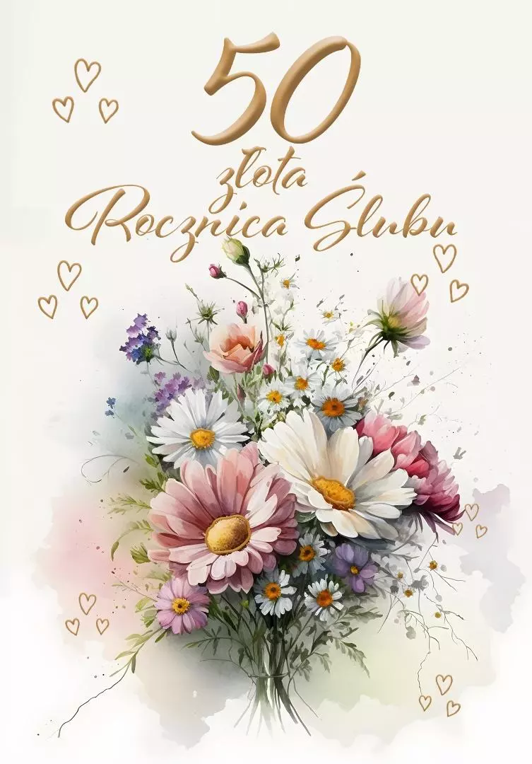Kartka okolicznościowa Rocznica ślubu 50 - Papiernicze i szkolne