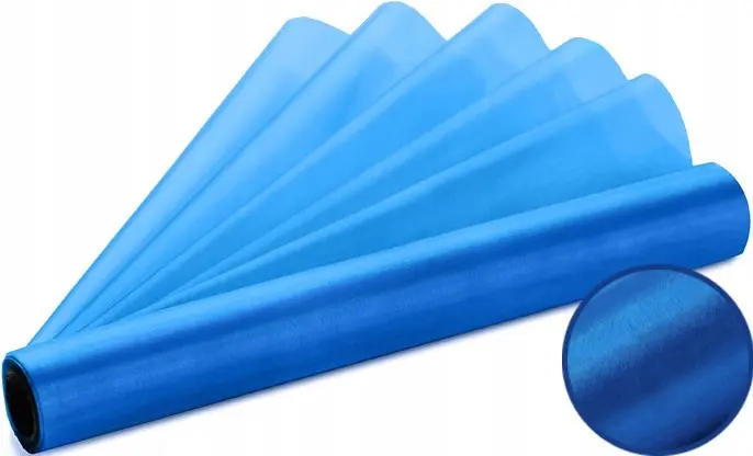 ORGANZA CIEMNY TURKUS NA ROLCE TKANINA MATERIAŁ BIEŻNIK NA STÓŁ 36CM X 9M - Papiernicze i szkolne