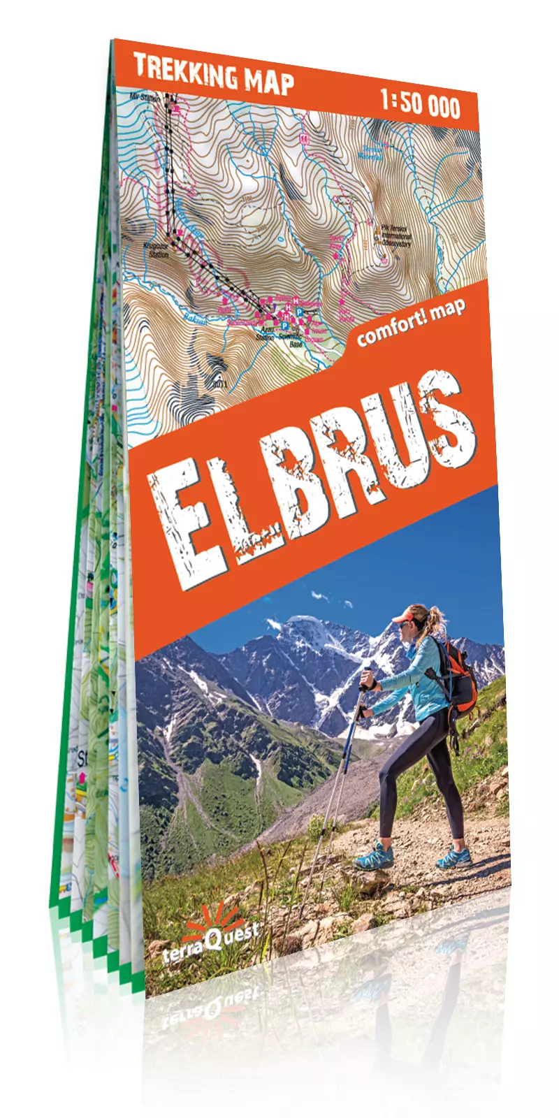 Elbrus; laminowana mapa trekkingowa 1:50 000 - Książki