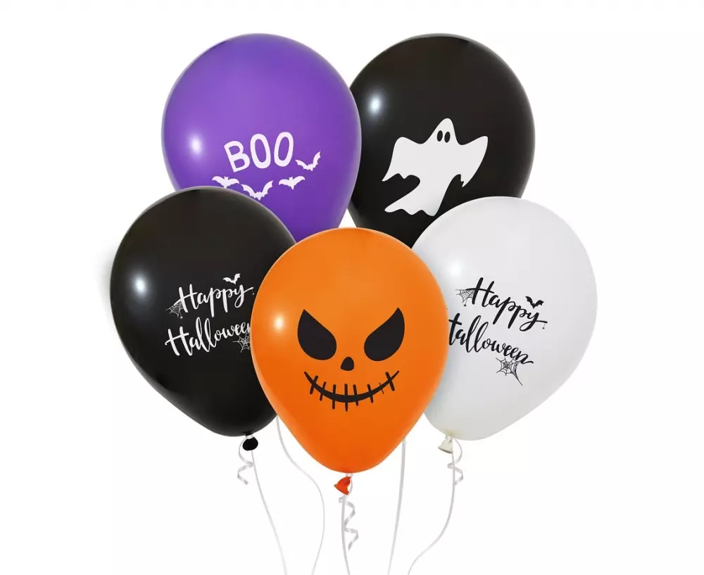 Balon Dekor 12 Happy Hallowen opakowanie 5 sztuk Go Pbh - Papiernicze i szkolne