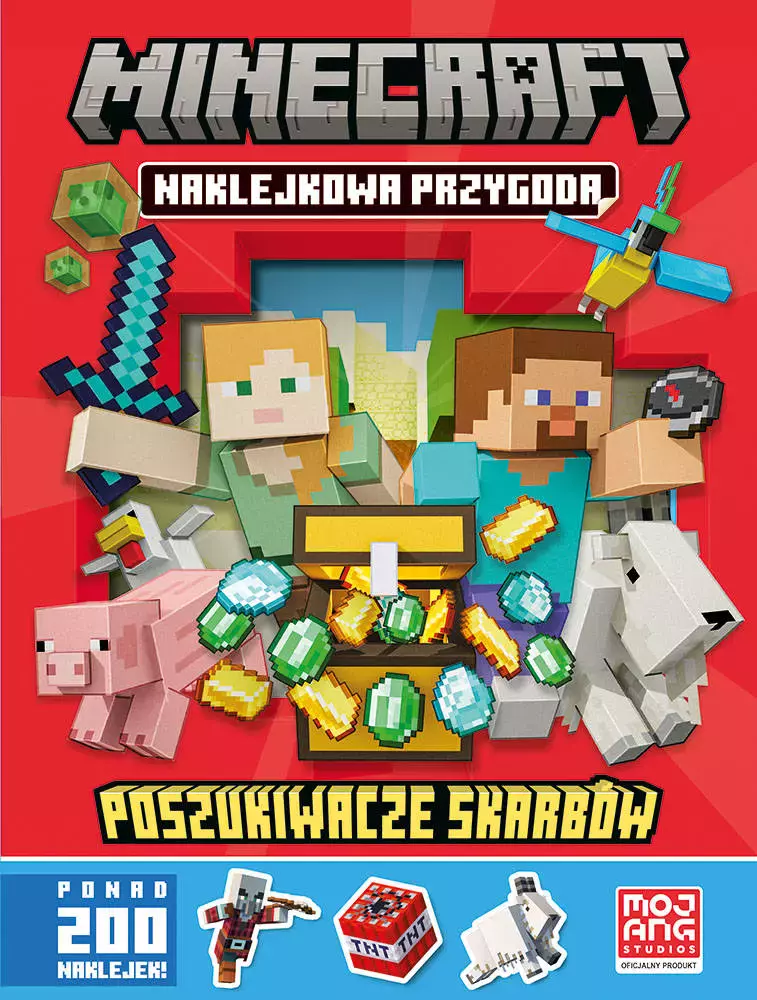 Minecraft. Naklejkowa przygoda. Poszukiwacze skarbów - Książki