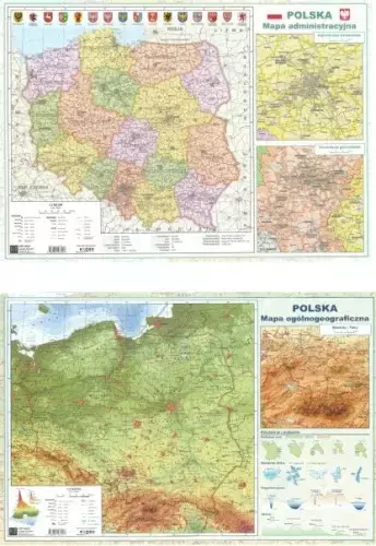 Podkładka dwustronna laminowana A2 POLSKA - Książki