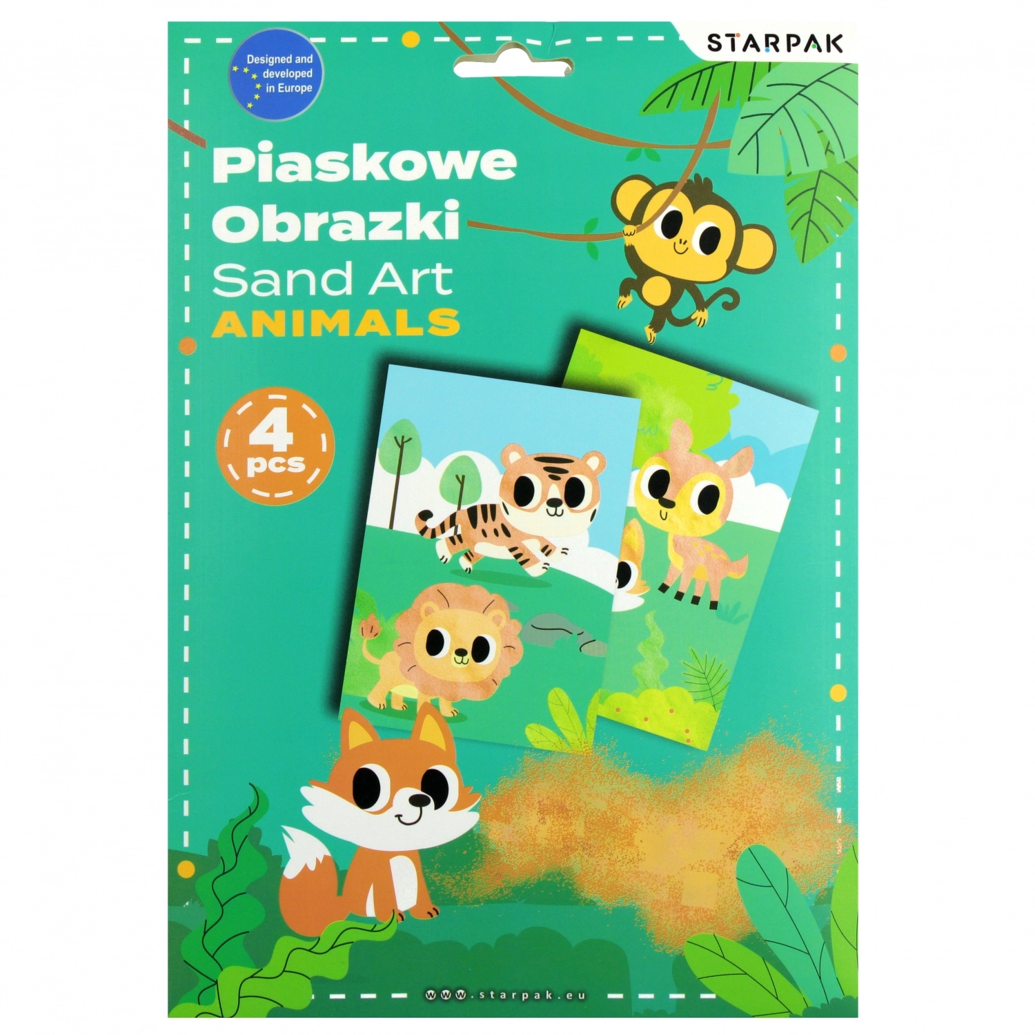 Piaskowe Obrazki Animal Starpak Kop 12/24 - Papiernicze i szkolne