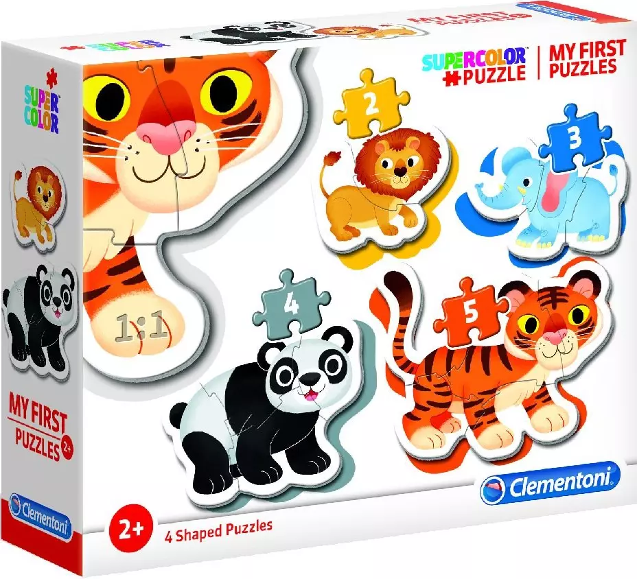 Puzzle 4w1. Moje Pierwsze Puzzle. Dzikie Zwierzęta - Puzzle