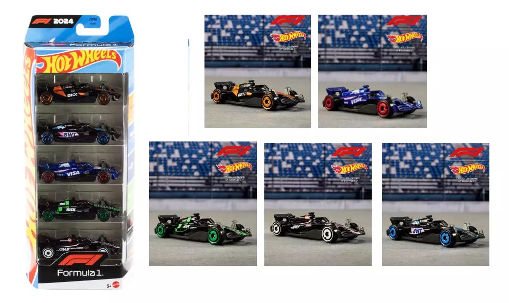 Hot Wheels Formuła 1 Race Team F1 Samochody Do Zabawy W Skali 1 64 5-pak Jgf58 - Zabawki
