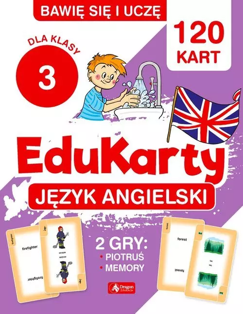 Bawię się i uczę. EduKarty. Język angielski. Dla klasy 3 - Książki