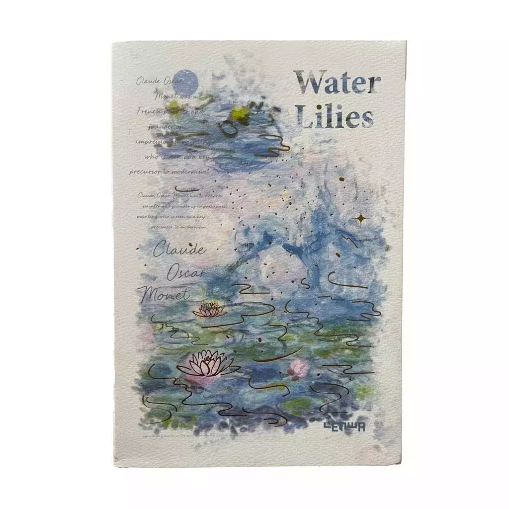 Notatnik A6/96K linie Monet lilie wodne - Papiernicze i szkolne