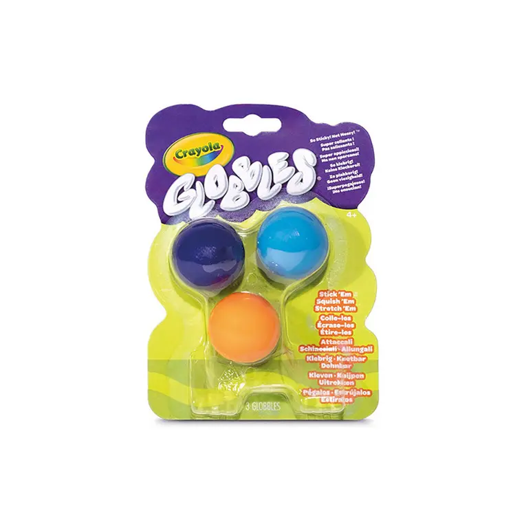 Crayola Kulki gniotki antystresowe do rzucania niebrudzące Globbles 3szt. 3+ (2 wzory) - Zabawki