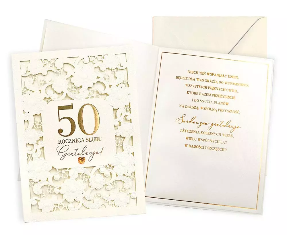 Karnet Rocznica ślubu 50 - Papiernicze i szkolne