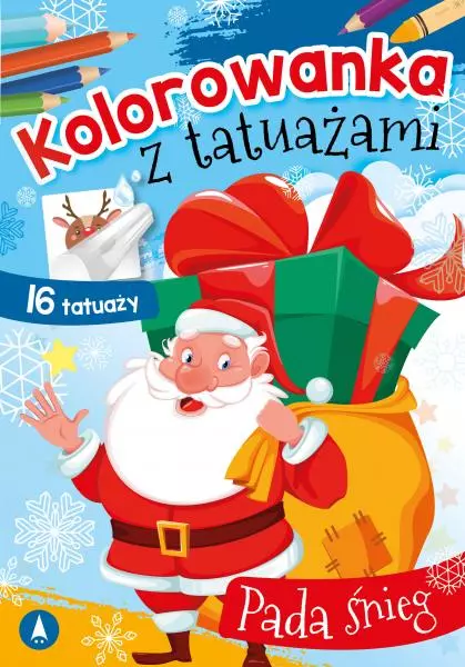 Kolorowanka z tatuażami. Pada śnieg - Książki