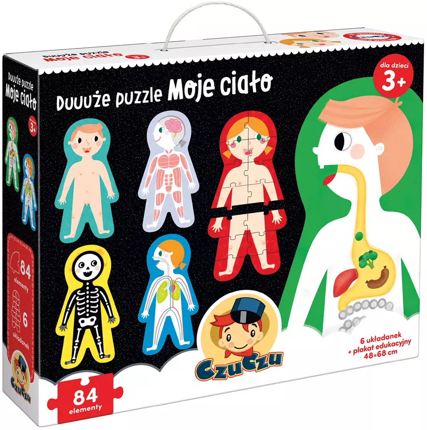 Duuuże puzzle 84 elementy. Moje ciało - Puzzle