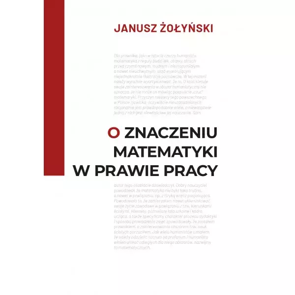 O znaczeniu matematyki w prawie pracy - Książki