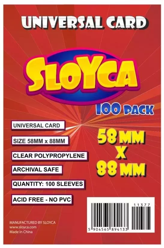 Koszulki Universal Card 58x88mm (100szt) SLOYCA - Gry