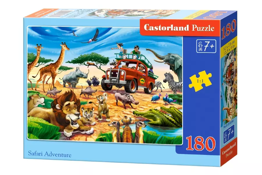 Puzzle 180 elementów. Przygoda na safari - Puzzle