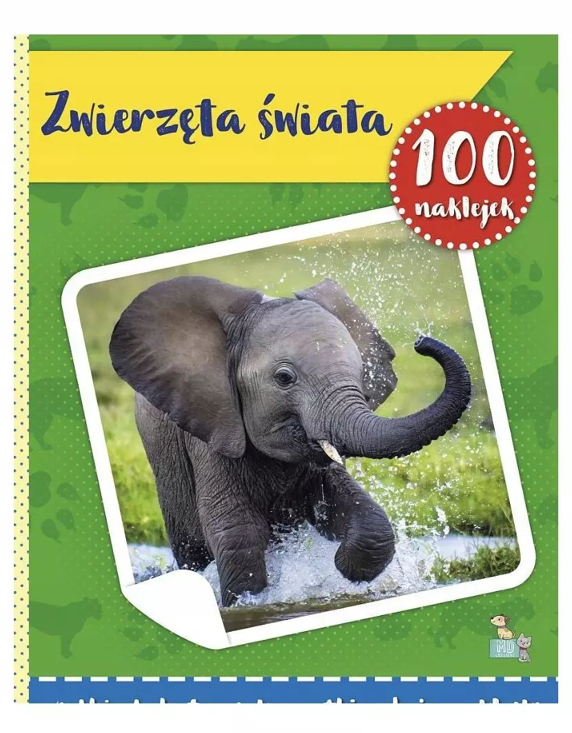 100 naklejek z plakatem. Zwierzęta świata - Książki