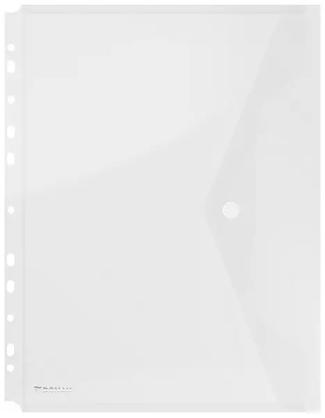 Teczka kopertowa zatrzask, A4, PP, 200mikr, z europerforacją, transparentna, Donau - Papiernicze i szkolne
