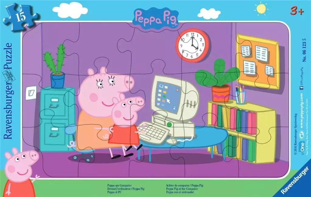 Puzzle ramkowe 15 elementów. Świnka Peppa - Puzzle