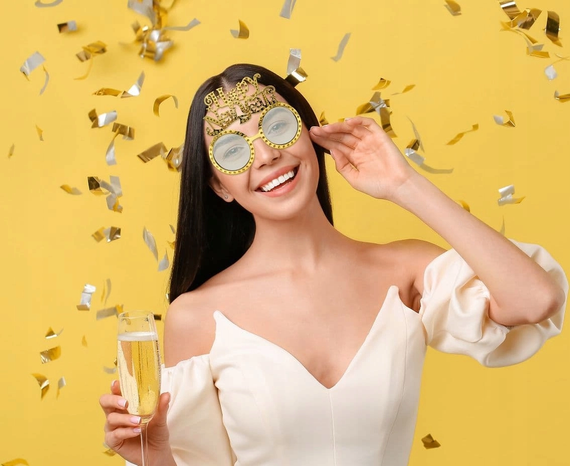 Okulary Diamenty HAPPY NEW YEAR Sylwester Nowy Rok - Papiernicze i szkolne