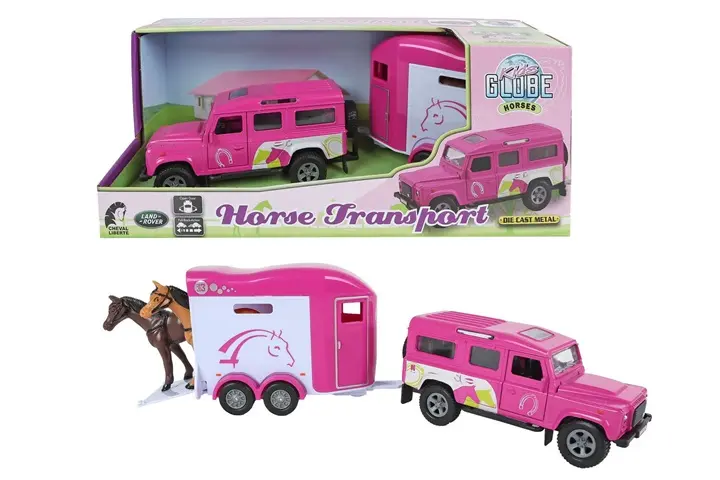 Land Rover z przyczepą d/transportu koni 520459 - Zabawki